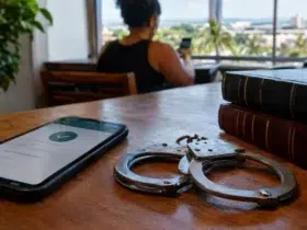 Fez um Pix para a pessoa errada? Saiba quando é possível recuperar o dinheiro Pix errado, handcuffs, law books — Fez um Pix para a pessoa errada? Saiba quando é possível recuperar o dinheiro