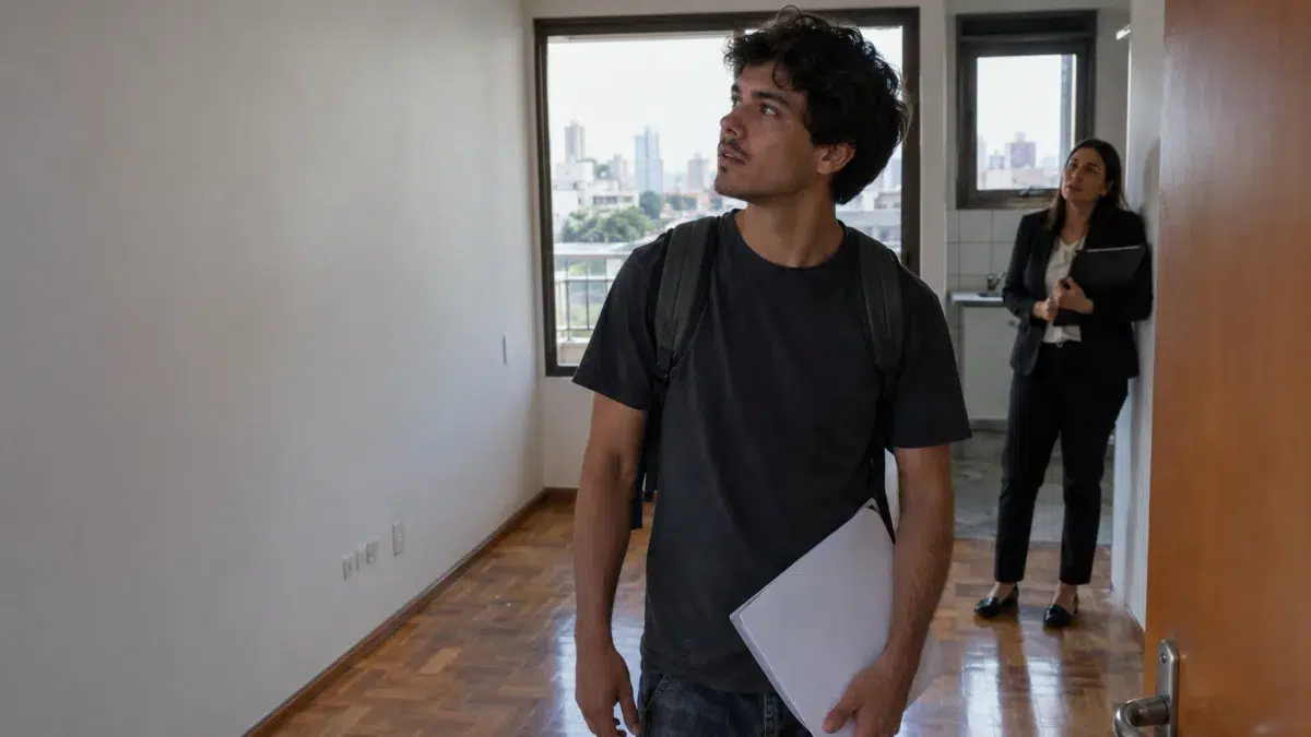 Homem descobre protesto por curso que nunca frequentou e fica sem alugar um imóvel: contrato assinado é suficiente para cobrar tudo? Cena ilustrativa de protesto por curso em situação de consumo envolvendo dívidas e direitos