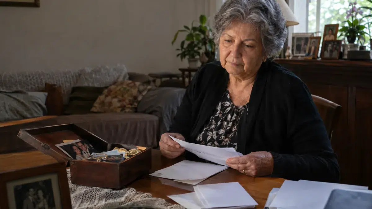Viúva encontra parcelas de cartão em nome do marido falecido e teme perder suas economias: quem responde pelas compras? Cena ilustrativa de cartão de crédito falecido em situação de consumo envolvendo dívidas e direitos