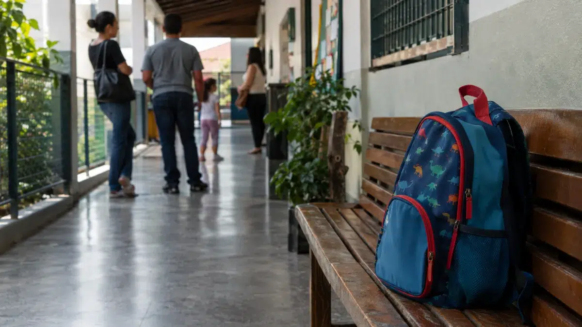 Escola cobra mensalidades atrasadas e aluno recebe recado diante da turma: dívida dos pais pode constranger a criança? Cena ilustrativa de mensalidade escolar atrasada em situação de consumo envolvendo dívidas e direitos
