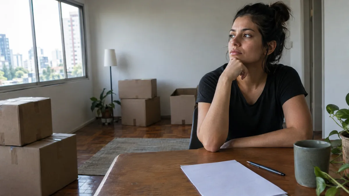Após separação, mulher descobre cobranças por móveis comprados pelo ex-companheiro e teme negativação: dívida do casal é sempre dividida? Cena ilustrativa de dívidas após separação em situação de consumo envolvendo dívidas e direitos